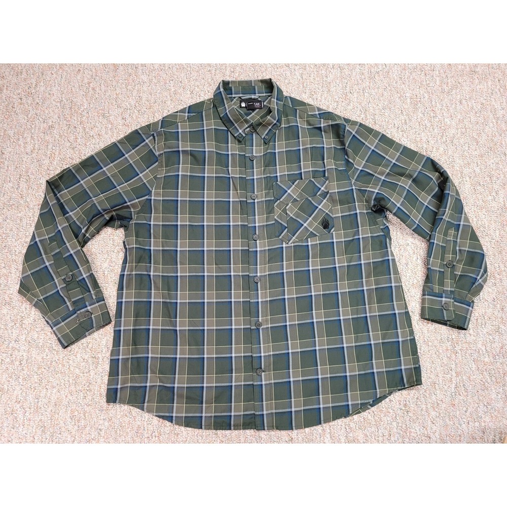 Alaskan Hardgear Shirt Mens 2XL Green Plaid Duluth Button Down Wool Blend Rugged